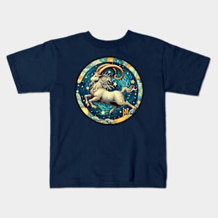 ZODIAC Capricorn - Astrological CAPRICORN - CAPRICORN - ZODIAC sign - Van Gogh style - 19 Kids T-Shirt